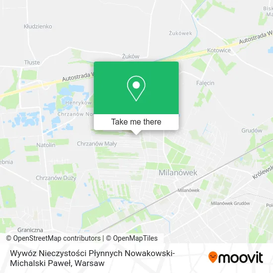 Карта Wywóz Nieczystości Płynnych Nowakowski-Michalski Paweł