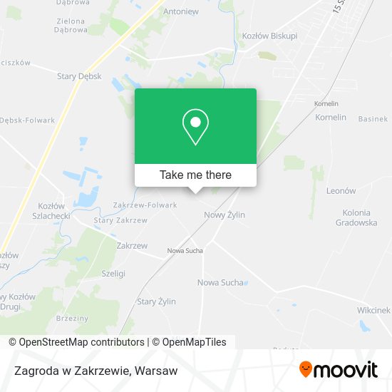 Zagroda w Zakrzewie map