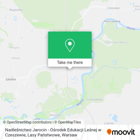 Nadleśnictwo Jarocin - Ośrodek Edukacji Leśnej w Czeszewie, Lasy Państwowe map