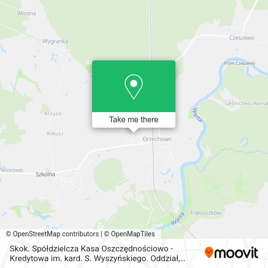 Skok. Spółdzielcza Kasa Oszczędnościowo - Kredytowa im. kard. S. Wyszyńskiego. Oddział map