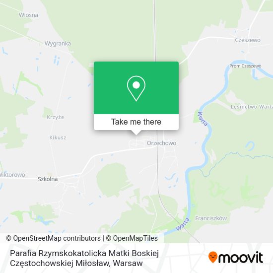 Parafia Rzymskokatolicka Matki Boskiej Częstochowskiej Miłosław map