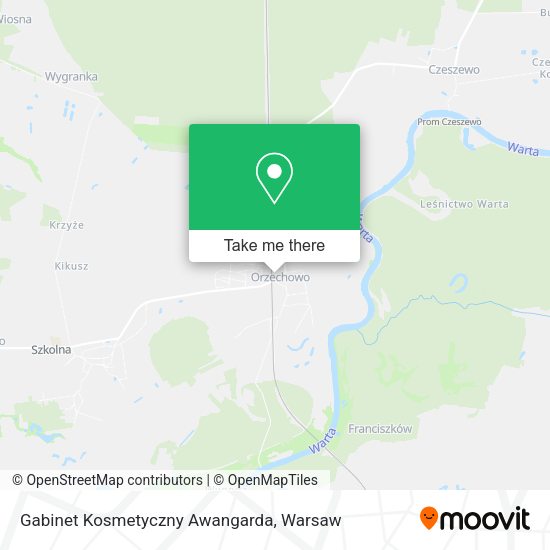 Gabinet Kosmetyczny Awangarda map