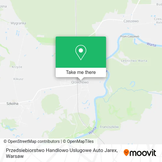 Карта Przedsiebiorstwo Handlowo Uslugowe Auto Jarex