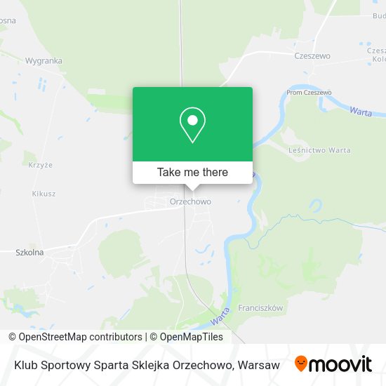 Klub Sportowy Sparta Sklejka Orzechowo map