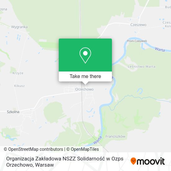 Organizacja Zakładowa NSZZ Solidarność w Ozps Orzechowo map