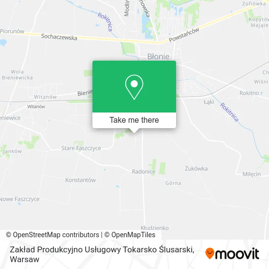 Карта Zakład Produkcyjno Usługowy Tokarsko Ślusarski