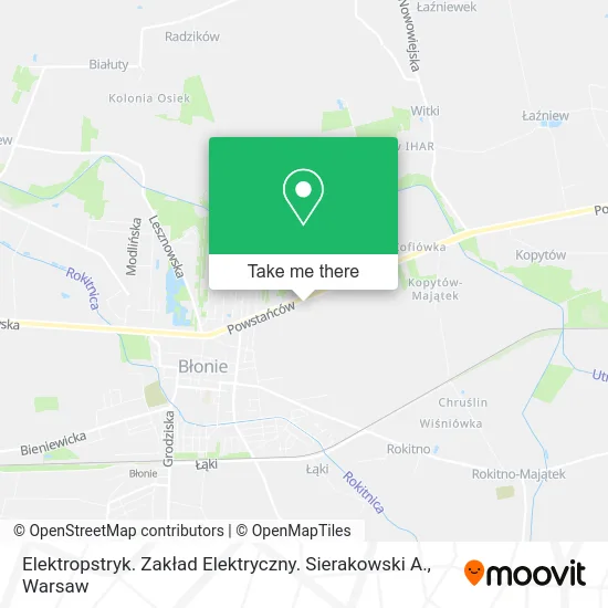 Карта Elektropstryk. Zakład Elektryczny. Sierakowski A.