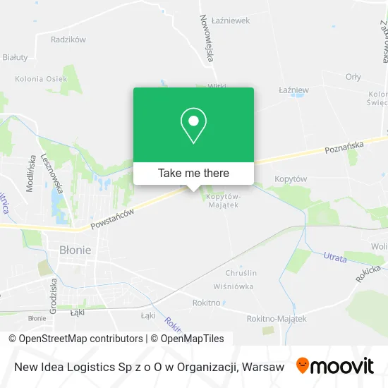 Карта New Idea Logistics Sp z o O w Organizacji