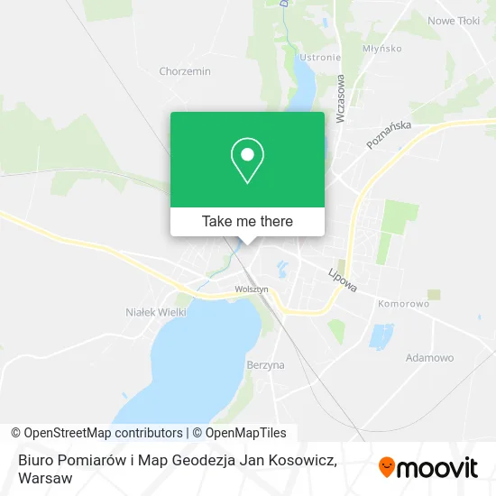 Карта Biuro Pomiarów i Map Geodezja Jan Kosowicz
