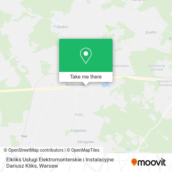 Elkliks Usługi Elektromonterskie i Instalacyjne Dariusz Kliks map