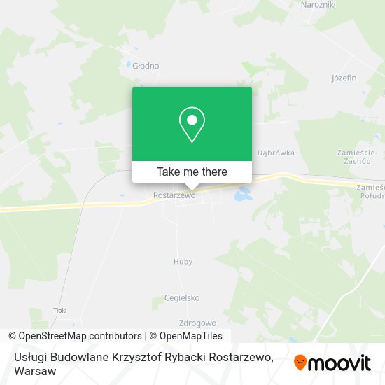 Карта Usługi Budowlane Krzysztof Rybacki Rostarzewo