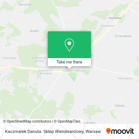 Kaczmarek Danuta. Sklep Wielobranżowy map