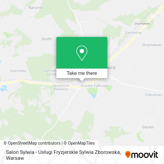 Salon Sylwia - Usługi Fryzjerskie Sylwia Zborowska map