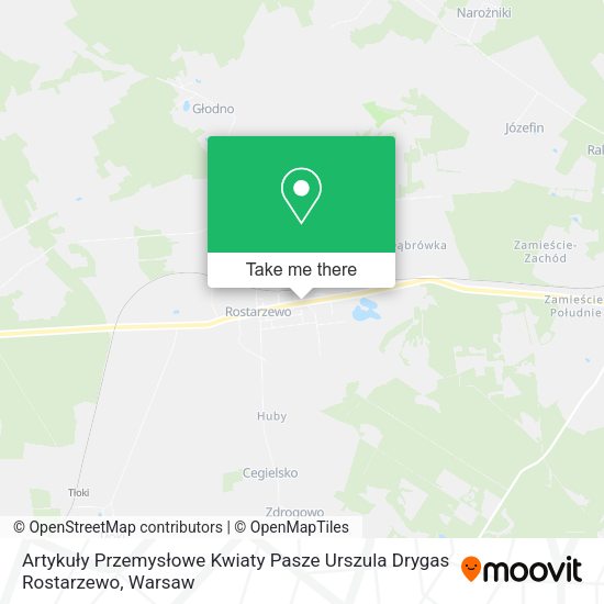 Artykuły Przemysłowe Kwiaty Pasze Urszula Drygas Rostarzewo map