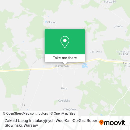 Zakład Usług Instalacyjnych Wod-Kan-Co-Gaz Robert Słowiński map