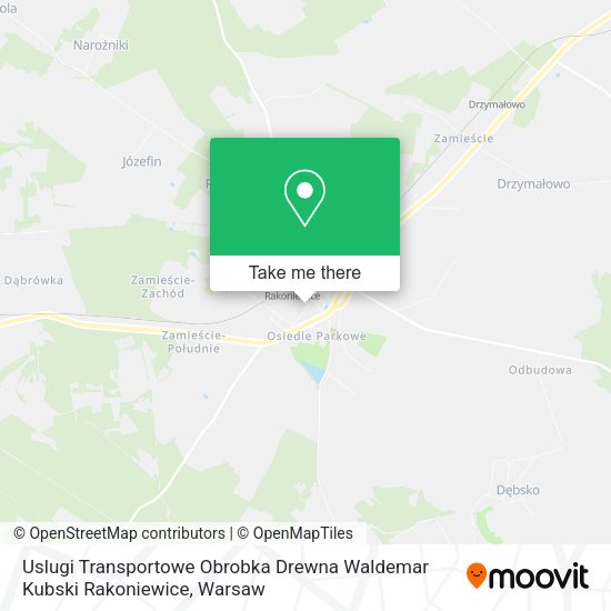 Uslugi Transportowe Obrobka Drewna Waldemar Kubski Rakoniewice map