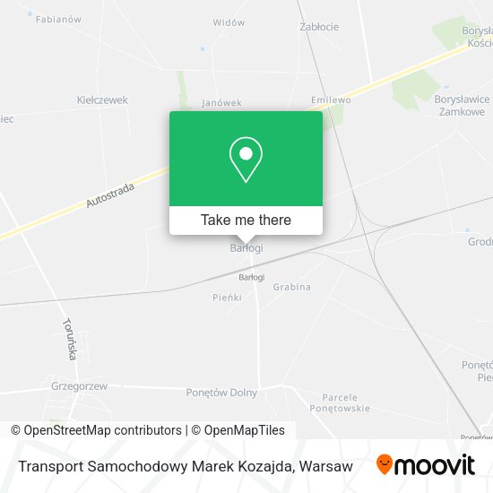 Карта Transport Samochodowy Marek Kozajda