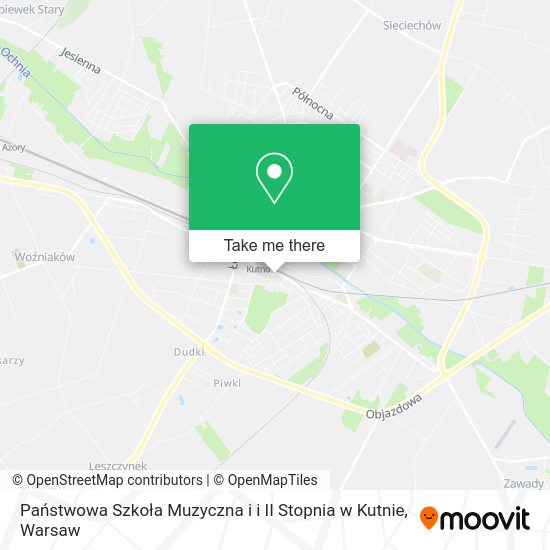 Карта Państwowa Szkoła Muzyczna i i II Stopnia w Kutnie