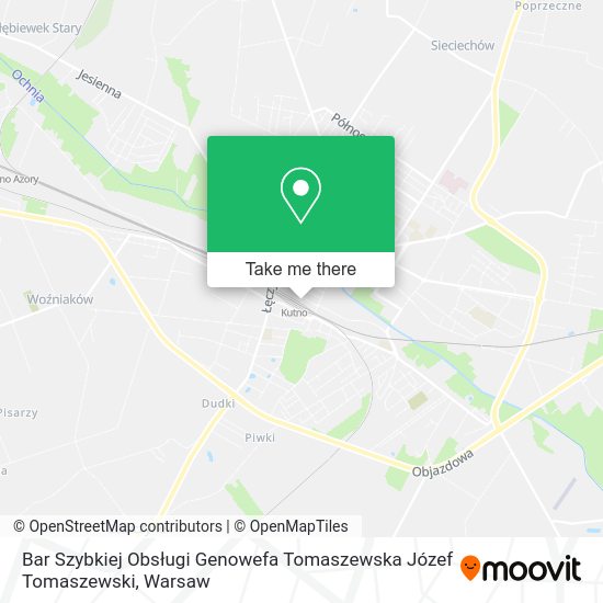 Bar Szybkiej Obsługi Genowefa Tomaszewska Józef Tomaszewski map