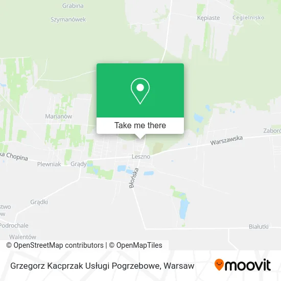 Grzegorz Kacprzak Usługi Pogrzebowe map