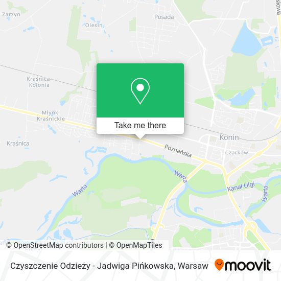 Czyszczenie Odzieży - Jadwiga Pińkowska map