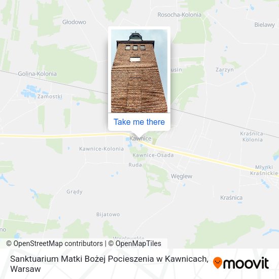 Sanktuarium Matki Bożej Pocieszenia w Kawnicach map