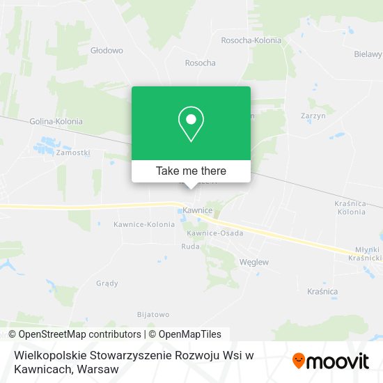 Wielkopolskie Stowarzyszenie Rozwoju Wsi w Kawnicach map