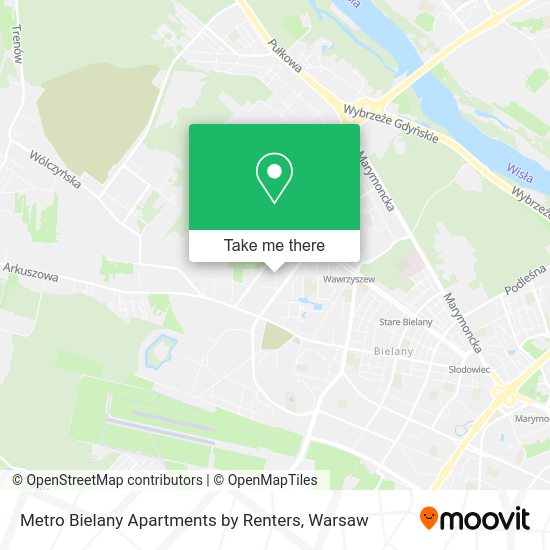 Metro Bielany Apartments by Renters map