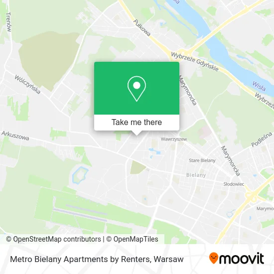 Metro Bielany Apartments by Renters map