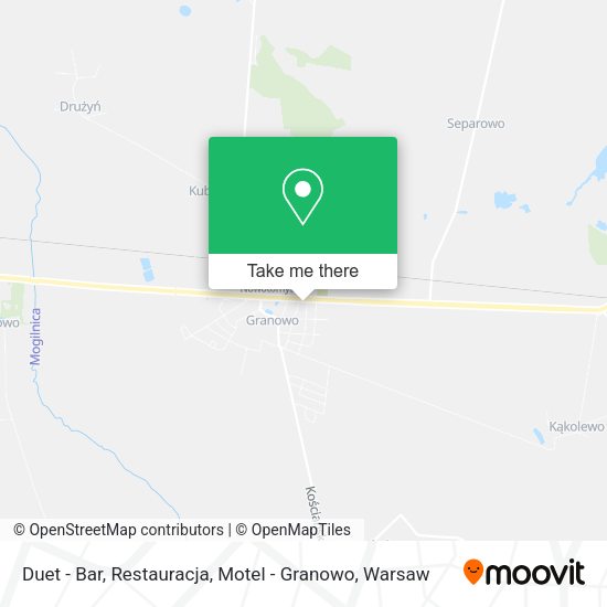 Duet - Bar, Restauracja, Motel - Granowo map