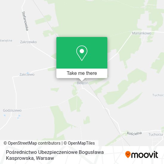 Pośrednictwo Ubezpieczeniowe Bogusława Kasprowska map