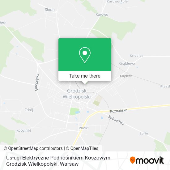 Usługi Elektryczne Podnośnikiem Koszowym Grodzisk Wielkopolski map