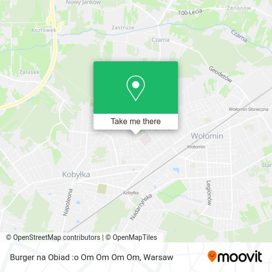 Карта Burger na Obiad :o Om Om Om Om