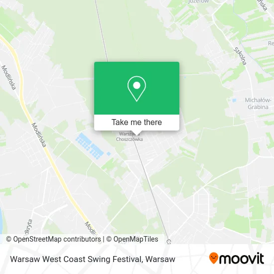 Warsaw West Coast Swing Festival map