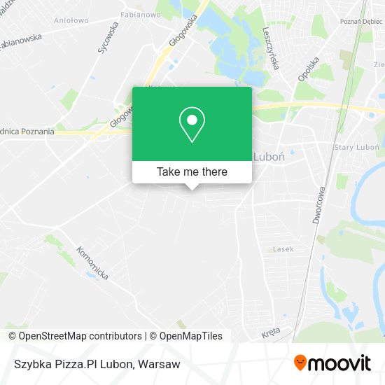 Карта Szybka Pizza.Pl Lubon