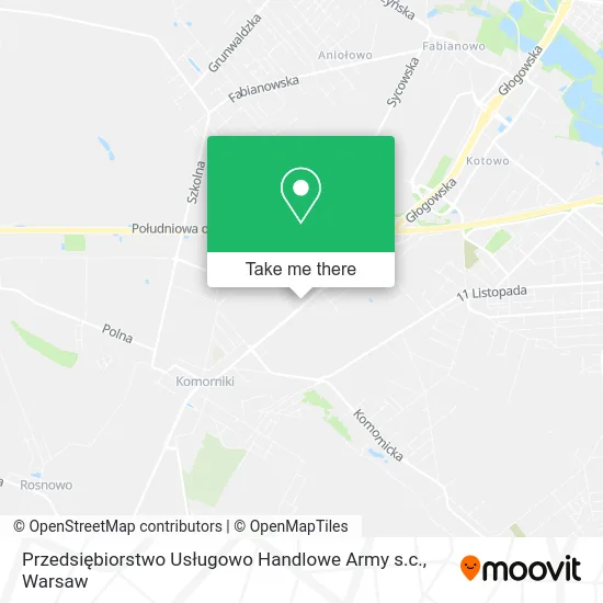 Карта Przedsiębiorstwo Usługowo Handlowe Army s.c.