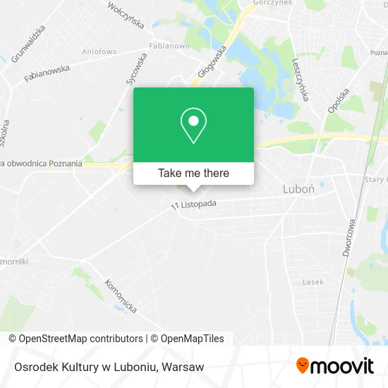 Osrodek Kultury w Luboniu map