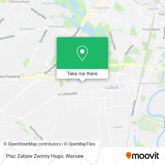 Plac Zabaw Zwinny Hugo map
