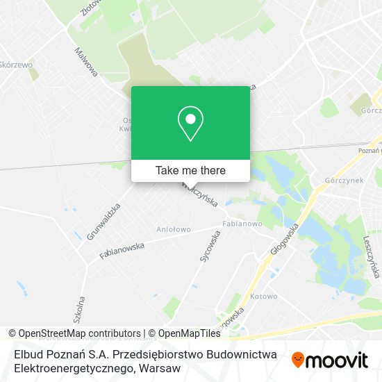 Elbud Poznań S.A. Przedsiębiorstwo Budownictwa Elektroenergetycznego map