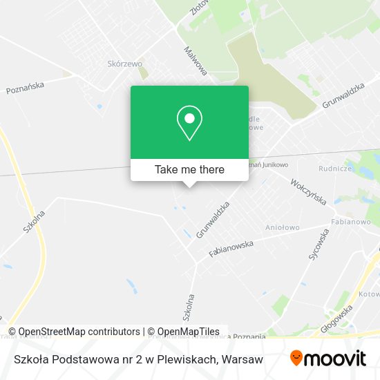 Szkoła Podstawowa nr 2 w Plewiskach map