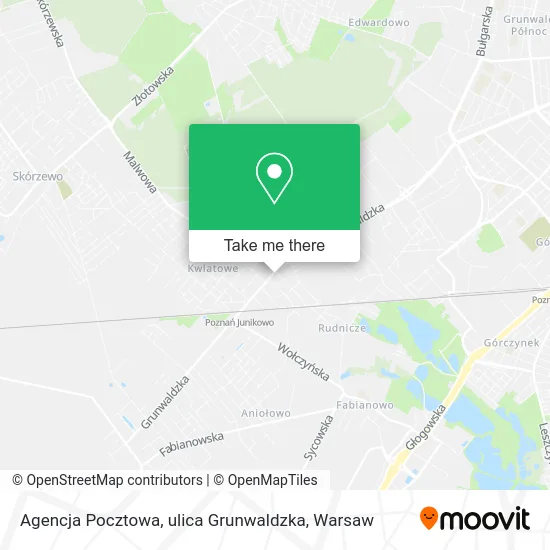 Карта Agencja Pocztowa, ulica Grunwaldzka