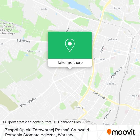 Zespół Opieki Zdrowotnej Poznań-Grunwald. Poradnia Stomatologiczna map