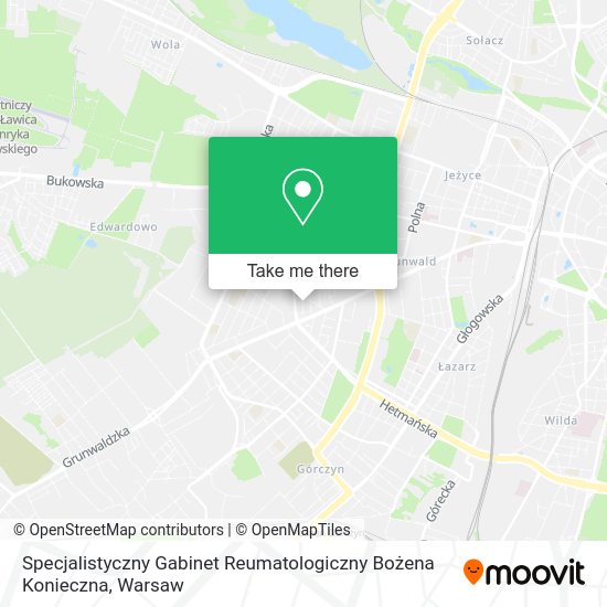 Specjalistyczny Gabinet Reumatologiczny Bożena Konieczna map