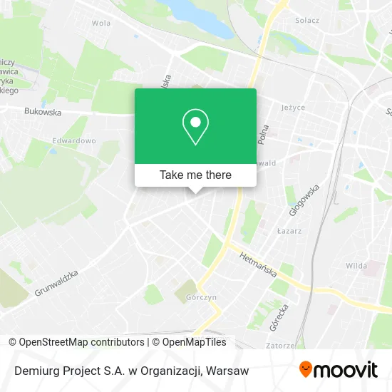 Карта Demiurg Project S.A. w Organizacji