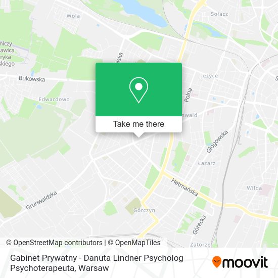 Gabinet Prywatny - Danuta Lindner Psycholog Psychoterapeuta map