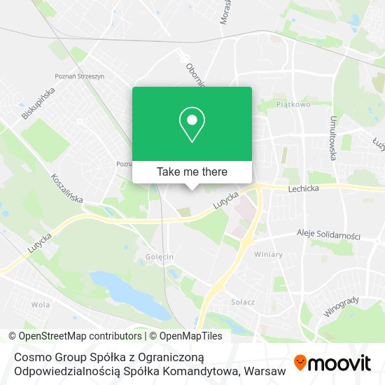 Cosmo Group Spółka z Ograniczoną Odpowiedzialnością Spółka Komandytowa map