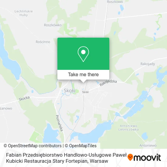 Fabian Przedsiębiorstwo Handlowo-Usługowe Paweł Kubicki Restauracja Stary Fortepian map