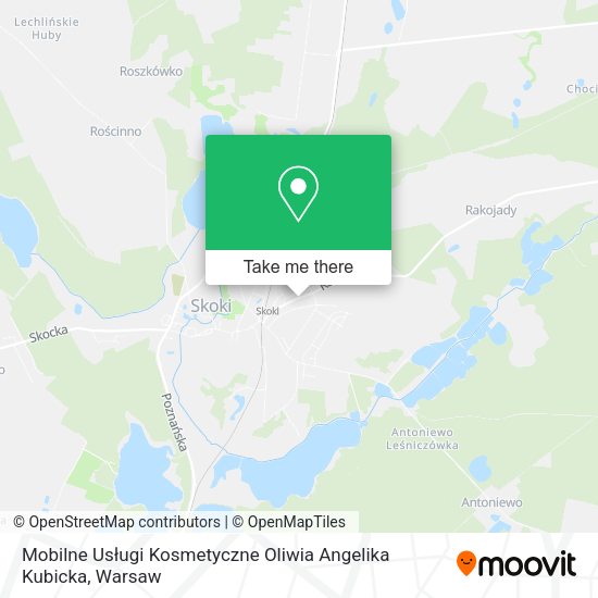 Mobilne Usługi Kosmetyczne Oliwia Angelika Kubicka map