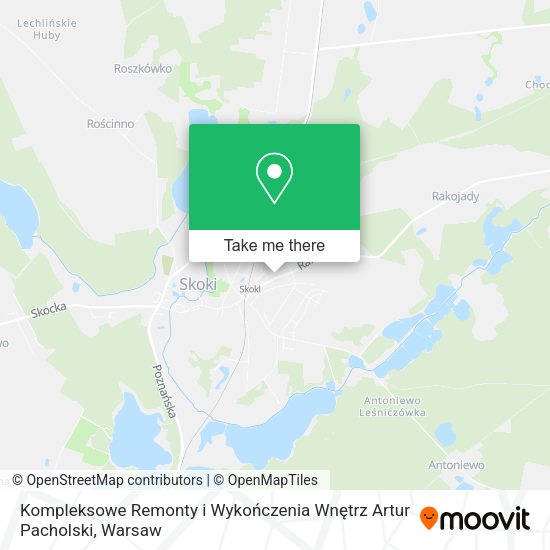 Kompleksowe Remonty i Wykończenia Wnętrz Artur Pacholski map