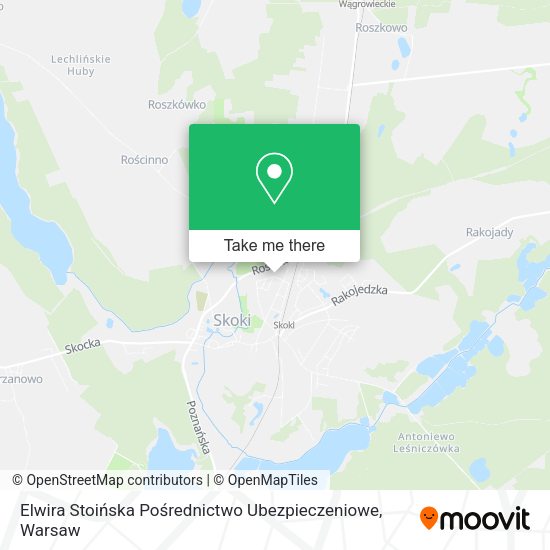 Elwira Stoińska Pośrednictwo Ubezpieczeniowe map